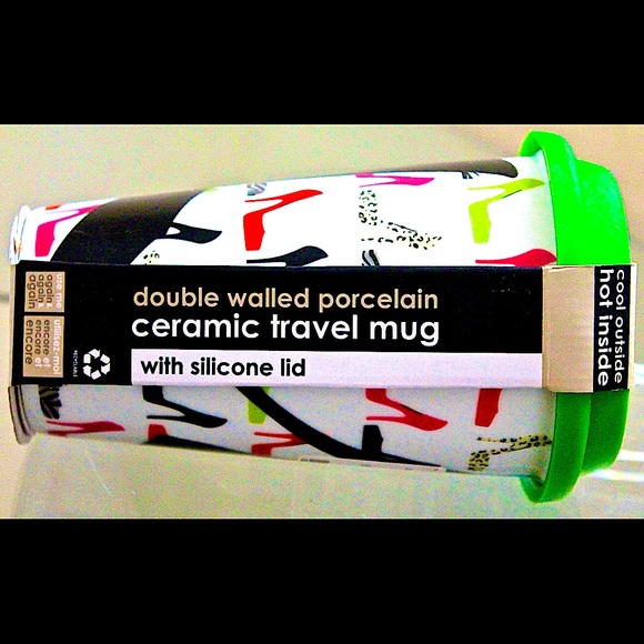 CIROA REUSE ME TRAVEL MUG HIGH HEEL PUMPS SILICON LID COFFEE 10 OZ MULTI COLOR - Picture 5 of 5